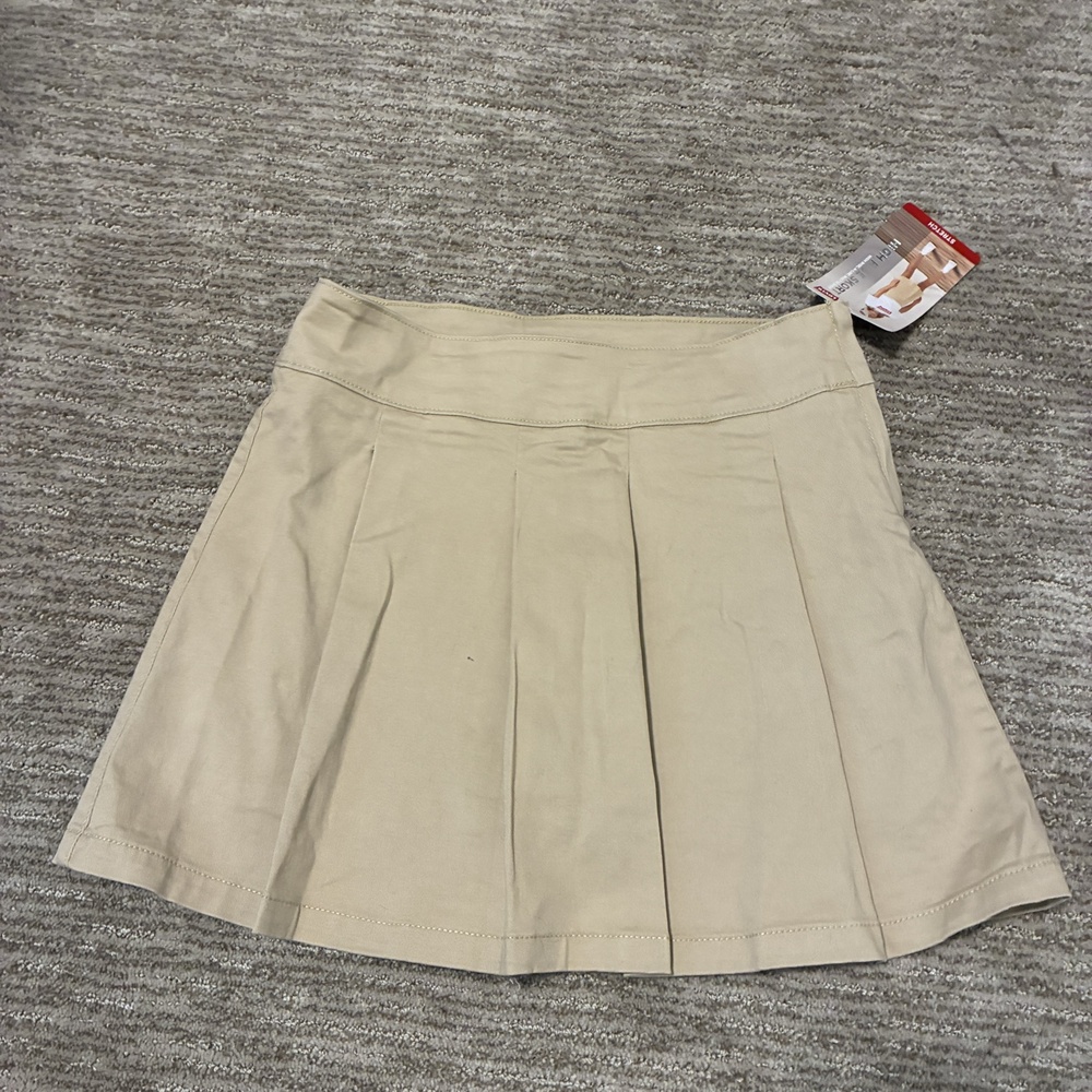 Levi's Pleated Mini Skirt Women Kids Size S Khaki Beige